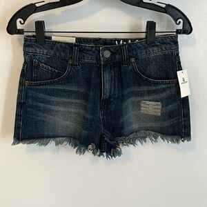 Volcom High Waisted Denim Cut Off Shorts